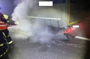 Polizeidirektion Neustadt/Weinstraße: POL-PDNW: Polizeiautobahnstation Ruchheim - Brennender LKW auf der A65