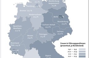 CRIF GmbH: Frauenanteil in Führungspositionen liegt bei 21,3 Prozent / Berlin ist Hauptstadt weiblicher Führungskräfte (BILD)