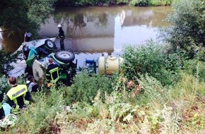 Polizeidirektion Mayen: POL-PDMY: Traktor in Ahr gerollt...