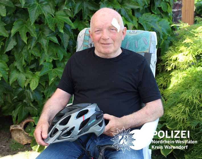 POL-WAF: Ennigerloh-Ostenfelde. Happy End - wie ein Helm Fahrradfahrer schützen kann