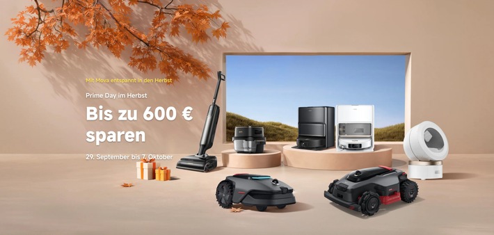 MOVA Prime Day: Smart-Living-Produkte bis zu 600 Euro günstiger / Weiterer Text über ots und www.presseportal.de/nr/182374 / Die Verwendung dieses Bildes für redaktionelle Zwecke ist unter Beachtung aller mitgeteilten Nutzungsbedingungen zulässig und dann auch honorarfrei. Veröffentlichung ausschließlich mit Bildrechte-Hinweis.