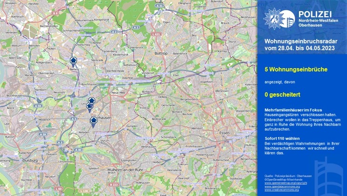 POL-OB: Wohnungseinbruchsradar - Erneut Einbrecher festgenommen