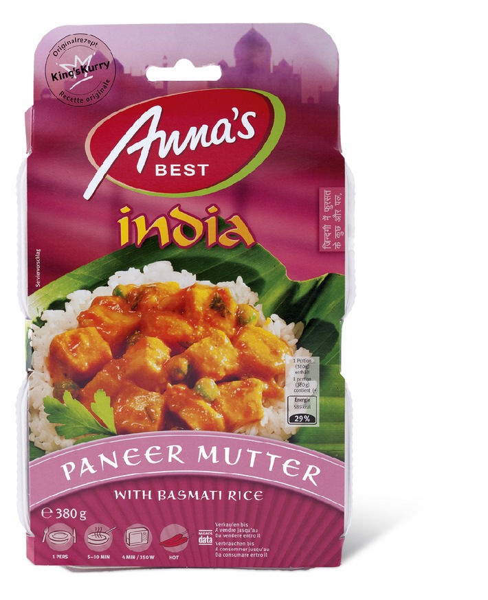 Migros rappelle les produits Anna&#039;s-Best &quot;India Paneer Mutter&quot; et &quot;India Madras Fish Curry&quot; / un danger pour les personnes allergiques au poisson et à la moutarde.