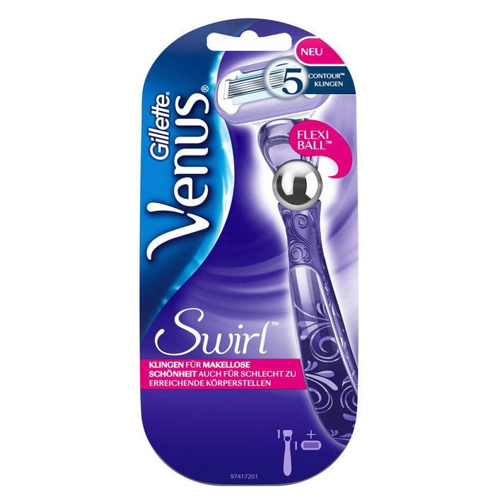 Der neue Gillette Venus Swirl: Einzigartige Bewegungsfreiheit für makellose Schönheit / Beweglich wie kein anderer Venus Rasierer passt sich der Venus Swirl jeder weiblichen Kurve und Kontur perfekt an