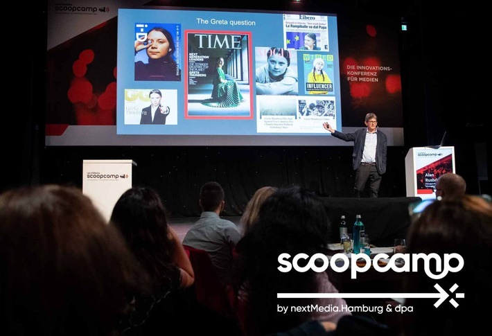 Zuletzt begeisterte Alan Rusbridger beim scoopcamp 2019 mit einer spannenden Keynote zum Status quo des Journalismus. Weiterer Text über ots und www.presseportal.de/nr/8218 / Die Verwendung dieses Bildes ist für redaktionelle Zwecke honorarfrei. Veröffentlichung bitte unter Quellenangabe: "obs/dpa Deutsche Presse-Agentur GmbH/C.Charisius/dpa/scoopcamp"
