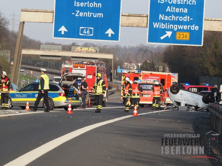 FW-MK: Verkehrsunfall BAB 46