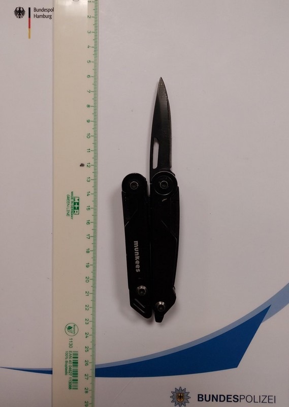 BPOL-HH: Hamburg Hauptbahnhof: Parfümdieb führt griffbereit Messer bei Tathandlung mit sich - Festnahme und Haftzuführung durch Bundespolizei