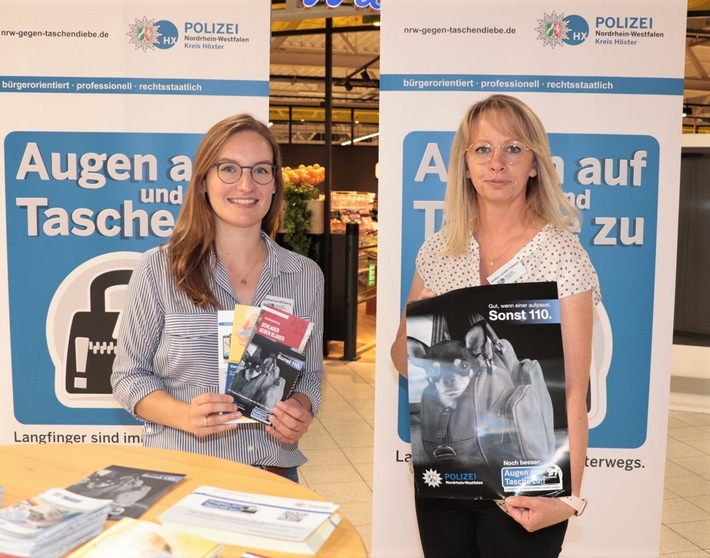 POL-HX: Polizei Höxter sorgte in Steinheim für Beachtung: Augen auf, Tasche zu!