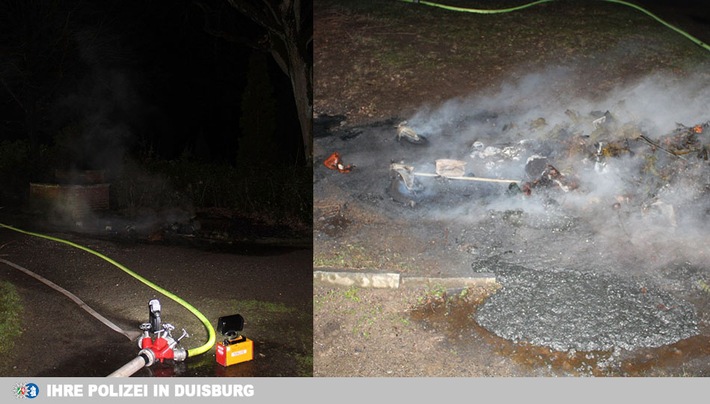 POL-DU: Buchholz: Mülltonnen brannten