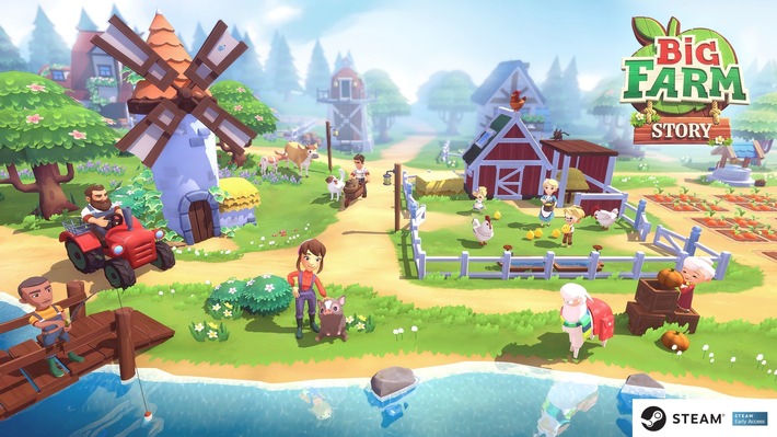 Big Farm Story, die spaßige Mischung aus Lebenssimulation und Farmspiel mit Rollenspielelementen von Goodgame Studios, ist ab sofort zum Download auf Steam für 19,99 Euro verfügbar