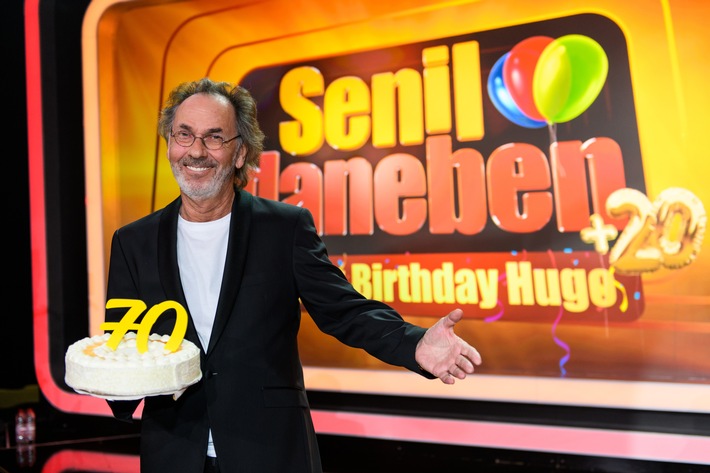 Herzlichen Glückwunsch Hugo Egon Balder! SAT.1 schmeißt zum 70. Geburtstag große Party: "Senil daneben - Happy Birthday Hugo!"