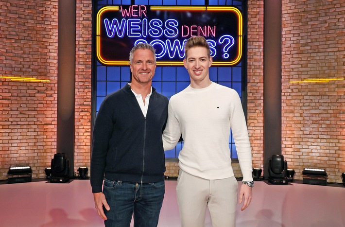 Rasantes Rateduell: Ralf Schumacher und David Schumacher bei "Wer weiß denn sowas?" - Das Wissensquiz vom 4. bis 8. März 2024, um 18:00 Uhr im Ersten