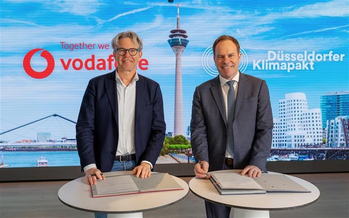 Für eine klimaneutrale Stadt bis 2035: Vodafone unterzeichnet Düsseldorfer Klimapakt