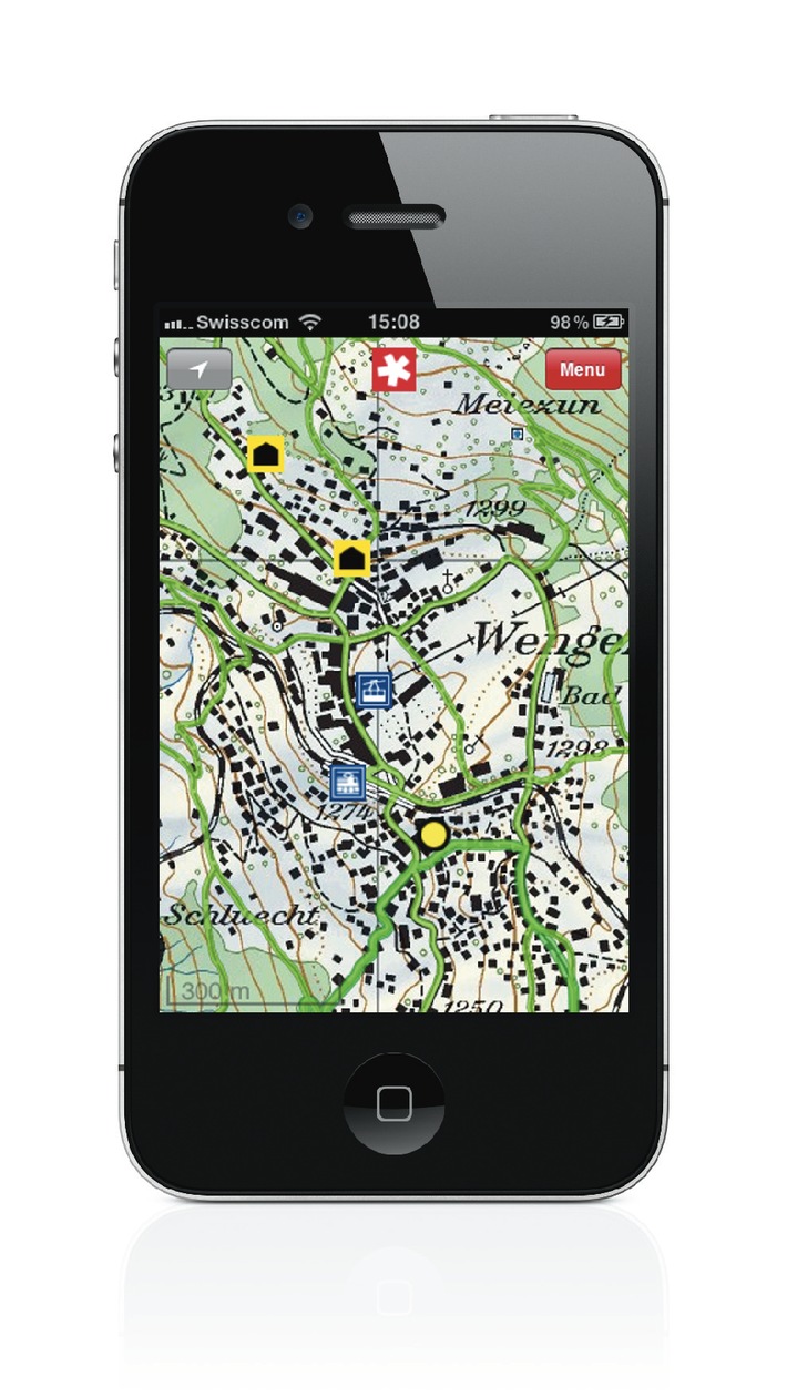 Outdoor mit der App von SchweizMobil (Bild)