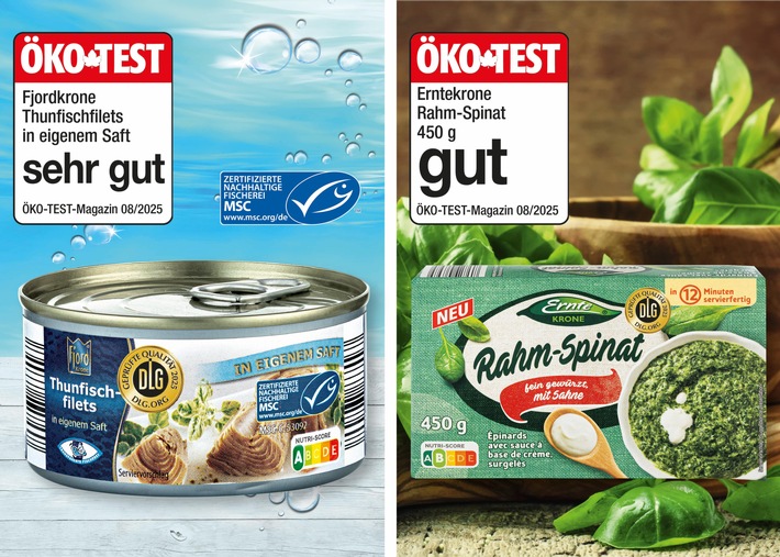 Getestet, bewertet, ausgezeichnet: Thunfisch und Spinat der Eigenmarken von NORMA überzeugen bei ÖKO-TEST 08/2025 / Unabhängige Prüfung vergibt Spitzenbewertungen