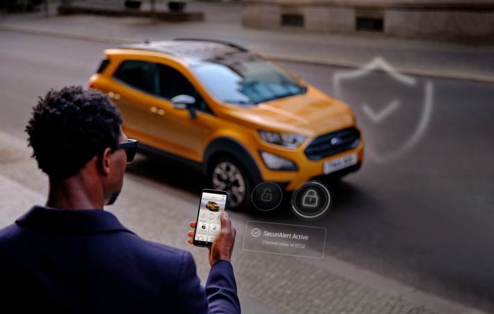 Neues Ford-Sicherheitssystem SecuriAltert informiert Pkw-Fahrzeughalter im Falle eines Einbruchs per Smartphone