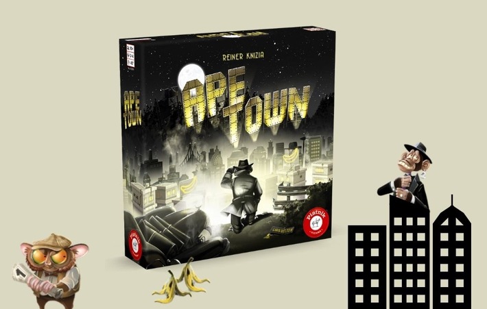 Ape Town: Reviere, Macht und Geld gewinnen - Affenstarkes „Spiel Noir“ von Piatnik