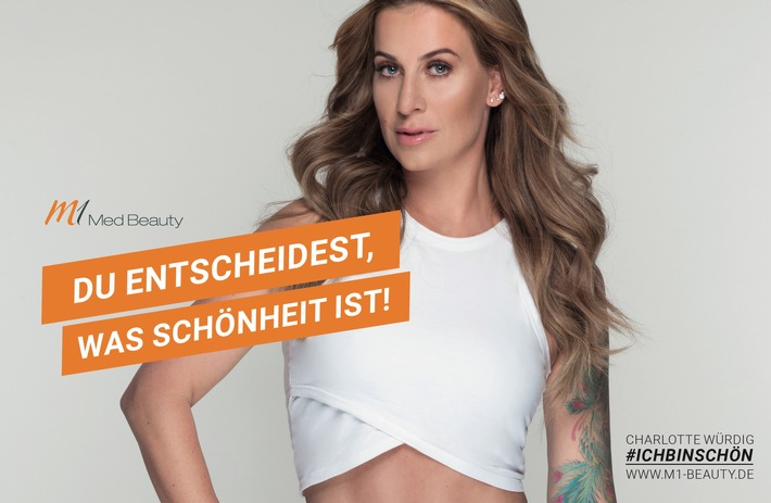 Charlotte Würdig wird Testimonial für M1 Med Beauty - Zusammenarbeit startet mit Out-of-Home-Kampagne in fünf Großstädten