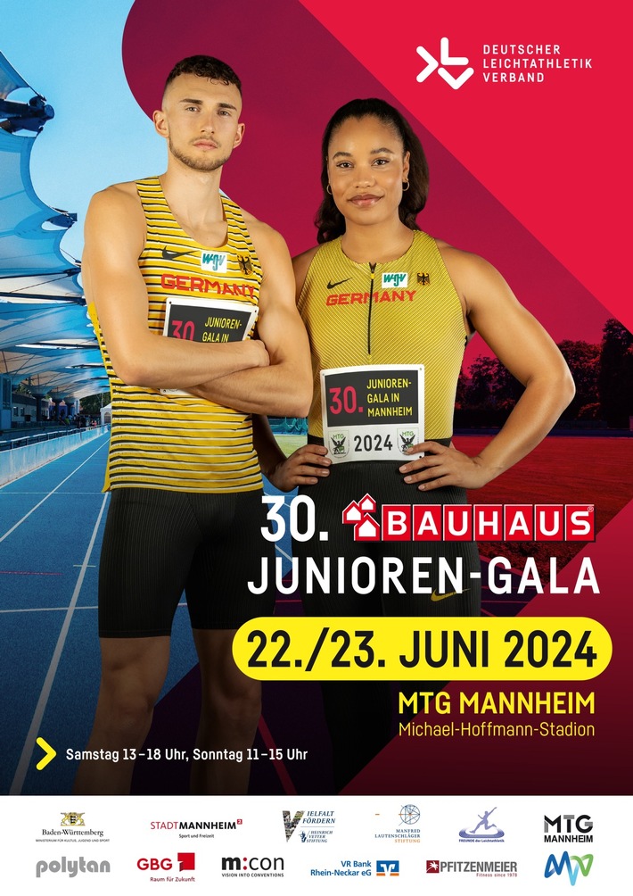 30. BAUHAUS Junioren-Gala in Mannheim: BAUHAUS fördert wieder junge Leichtathletik-Talente