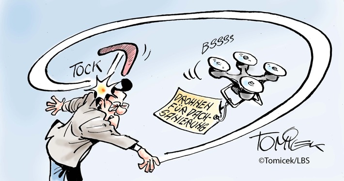 Drohnenflug erlaubt / Baufirma wollte Dach für energetische Sanierung vermessen