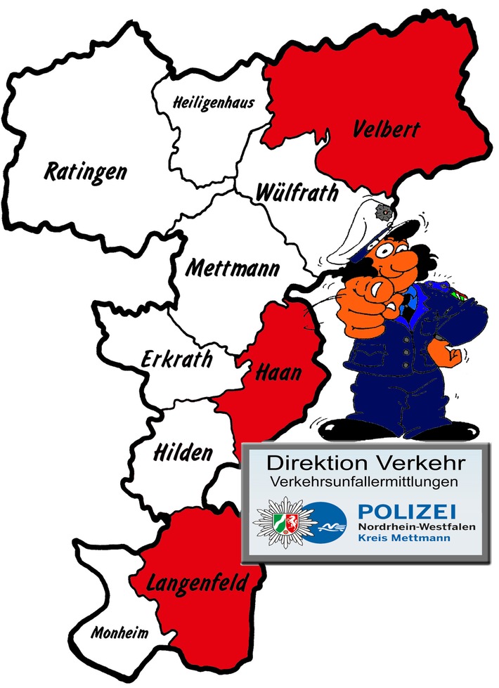 POL-ME: Verkehrsunfallfluchten aus dem Kreisgebiet - Velbert / Haan / Langenfeld - 2103132