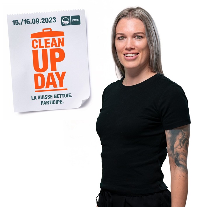 Communiqué: «La footballeuse Lara Dickenmann parraine le prochain Clean-Up-Day»