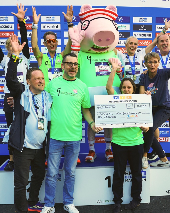 15.000 Euro für den guten Zweck: Papa Wutz unterstützt Spendenlauf beim BMW BERLIN-MARATHON