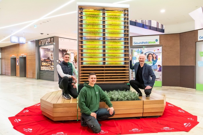 Moosdisplays sorgen für frische Luft in der Marktplatz Galerie