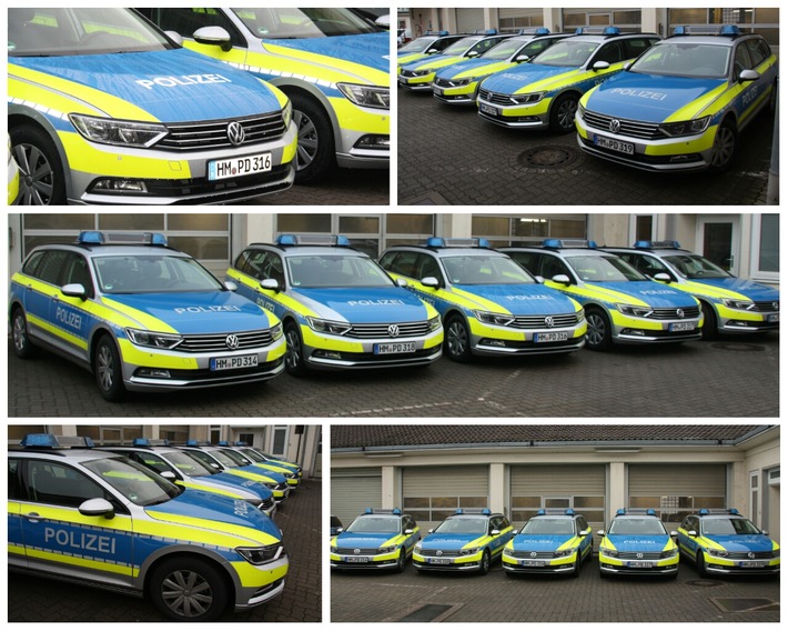 POL-HM: 5 neue Funkstreifenwagen für die Polizeiinspektion Hameln-Pyrmont/Holzminden