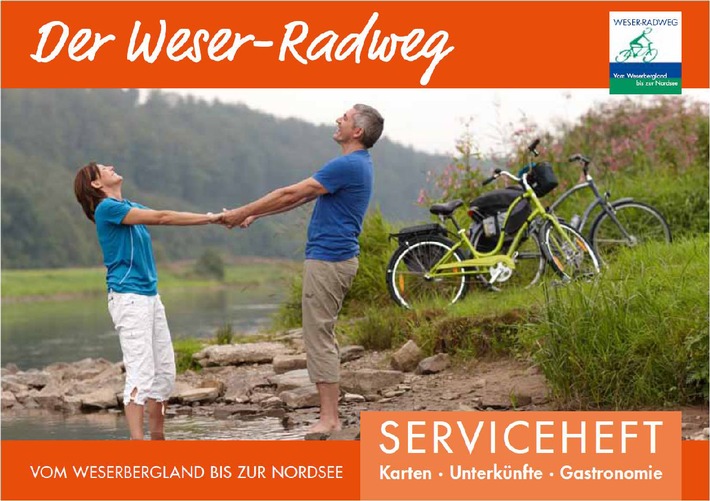 Kostenfreies Serviceheft für den kompletten Weser-Radweg / Neuauflage für die Saison 2014 mit Kartenausschnitten und Unterkünften