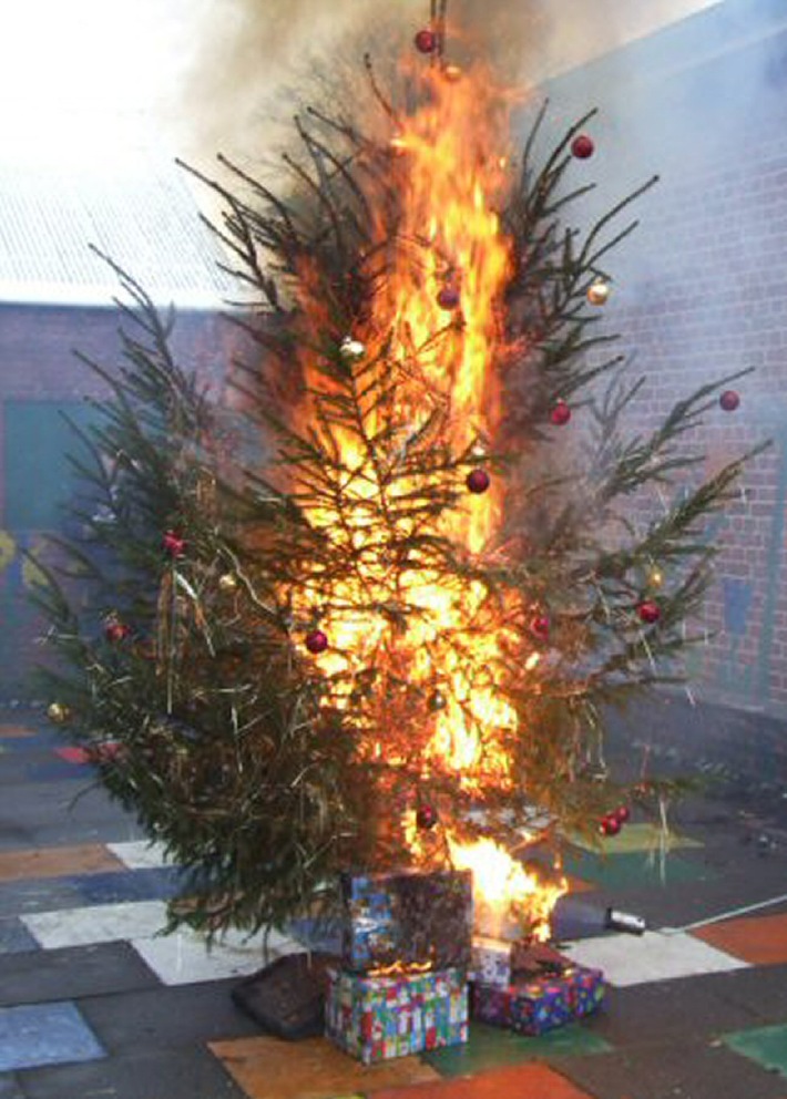 Brandschutz unterm erleuchteten Weihnachtsbaum / Deutscher Feuerwehrverband gibt Tipps für die Vorsorge am Fest der Feste