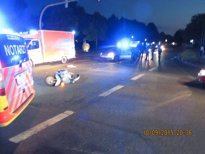 POL-HOL: Rollerfahrer schwer verletzt: Betrunken Unfall verursacht und geflüchtet  - Fahrer ermittelt / 1,8 Promille -