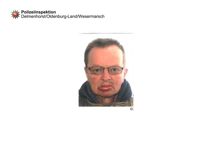 POL-DEL: LK Wesermarsch: Polizei Brake sucht vermisste Person