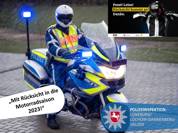POL-LG: ++ Beginn der Motorradsaison 2023 ++ Die Polizei bittet alle Verkehrsteilnehmenden um gegenseitige Rücksichtnahme ++ &quot;Sichere Landstraße - Mein Tempo ... mein Leben!&quot; ++