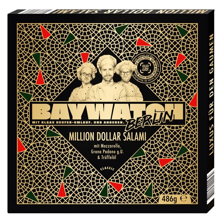 Neuprodukt in der Tiefkühltruhe: EDEKA-Verbund führt exklusiv "Baywatch Berlin"-Pizza ein