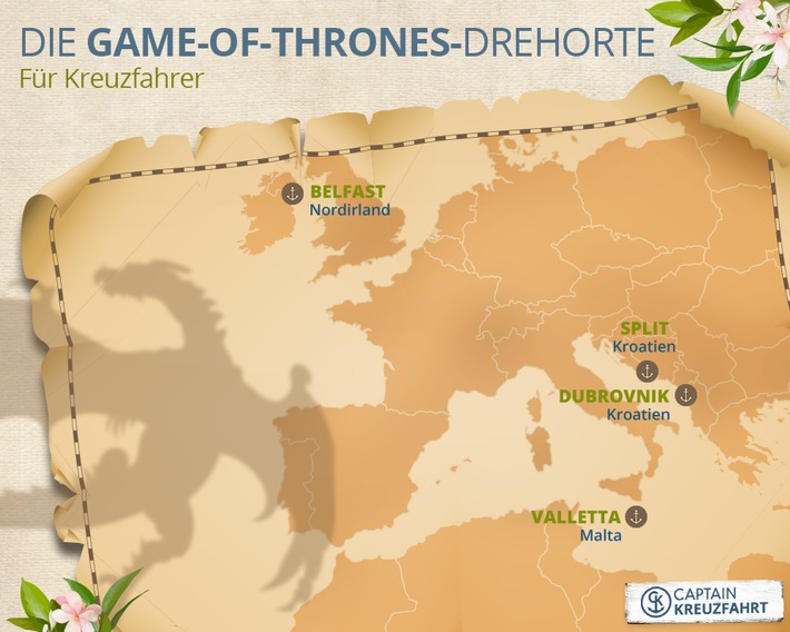 Während einer Kreuzfahrt beliebte Game-of-Thrones-Drehorte entdecken