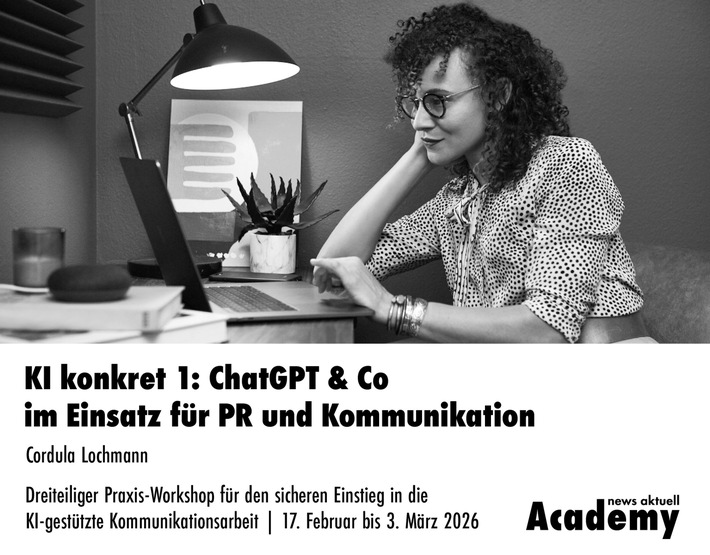 KI konkret 1: ChatGPT & Co im Einsatz für PR und Kommunikation / Dreiteiliger Praxis-Workshop für den sicheren Einstieg in die KI-gestützte Kommunikationsarbeit