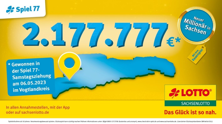 Vogtländer im Lottoglück:  2,17 Millionen Euro werden direkt aufs Konto überwiesen