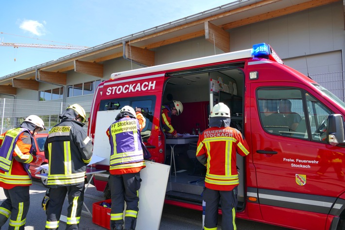 FW Stockach: Brand einer Lagerhalle