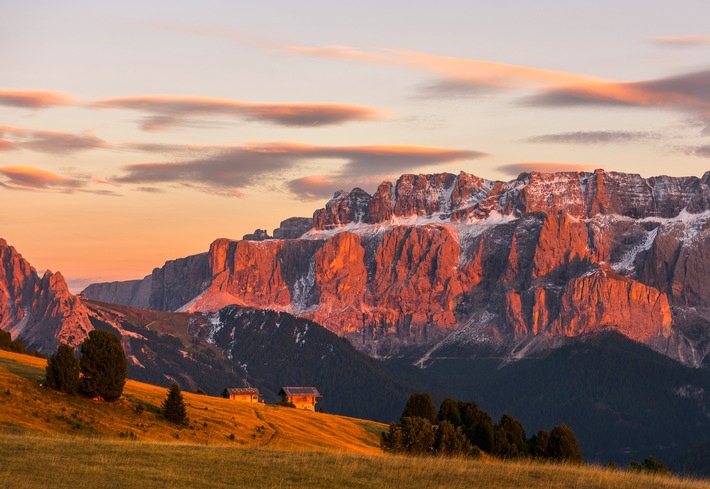 Die "Burning Dolomites" im Val Gardena - ein stilles Naturschauspiel