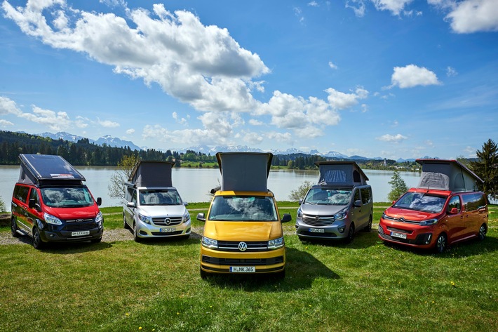 VW California und Mercedes Marco Polo gleichauf / Fünf Campingbusse im Vergleichstest des ADAC