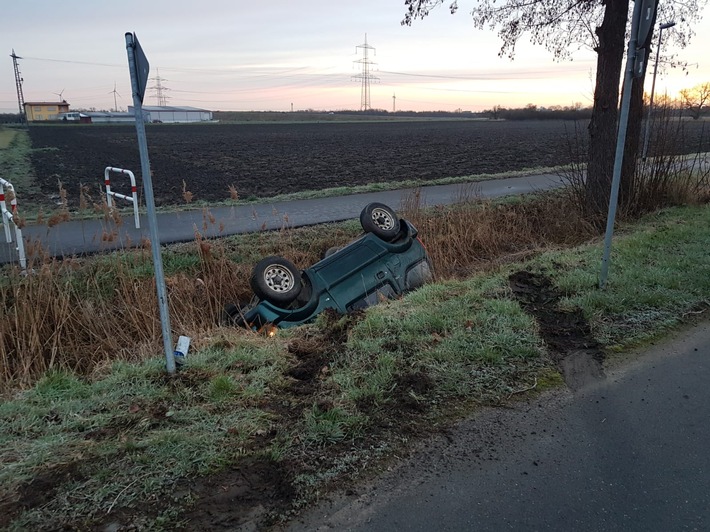 POL-PDLU: Verkehrsunfall aufgrund von Glatteis