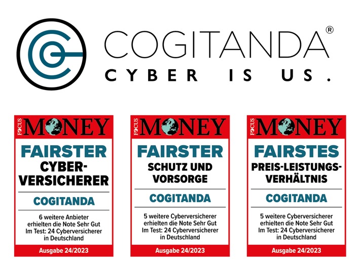 COGITANDA von Focus Money zu einem der fairsten Cyber-Versicherungsanbieter in Deutschland gekürt