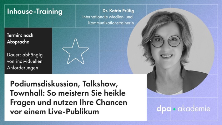 Öffentliches Reden und Auftritt vor Live-Publikum | dpa-Akademie