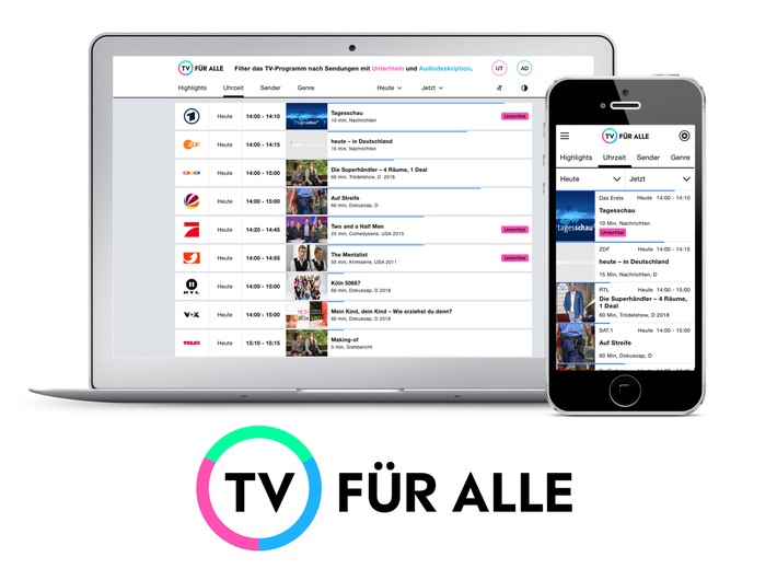 "TV für Alle" verbessert Auffindbarkeit von barrierefreien TV-Angeboten