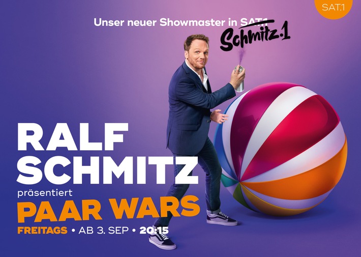 Freundliche Übernahme: SAT.1 wird zu Schmitz.1 / Umfangreiche 360°-Kampagne zum Start von "Paar Wars"