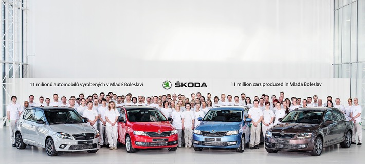 Rekord: 11.000.000 Automobile im SKODA Stammwerk Mladá Boleslav produziert (FOTO)