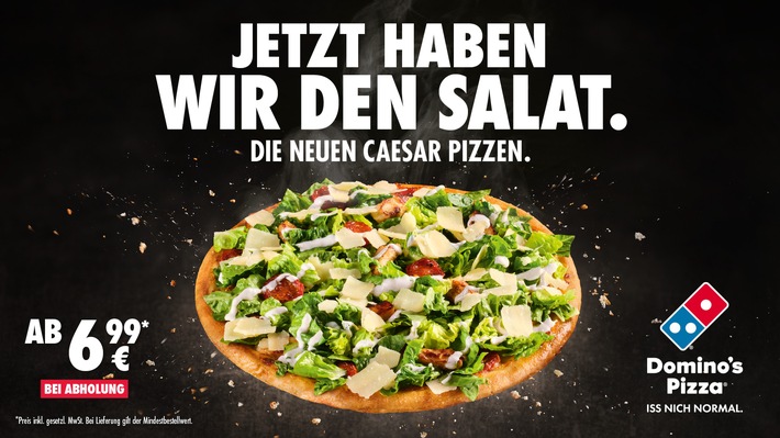 100 Jahre Caesar Salad - Domino&#039;s feiert mit der neuen Caesar Pizza