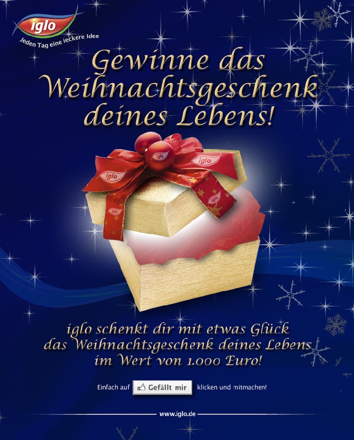 Das Weihnachtsgeschenk deines Lebens: iglo erfüllt seinen Facebook-Fans Herzenswünsche (BILD)