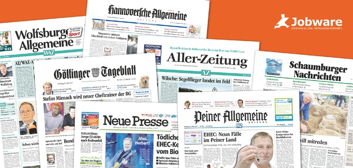 Madsack erweitert Zusammenarbeit mit Jobware / Göttinger Tageblatt, Schaumburger Nachrichten, Peiner Allgemeine Zeitung, Wolfsburger Allgemeine, Aller-Zeitung (mit Bild)